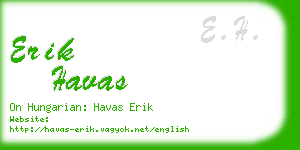 erik havas business card